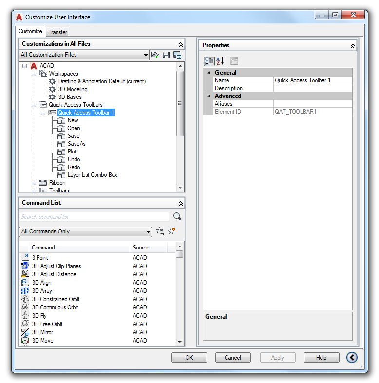 AutoCAD CUI 1