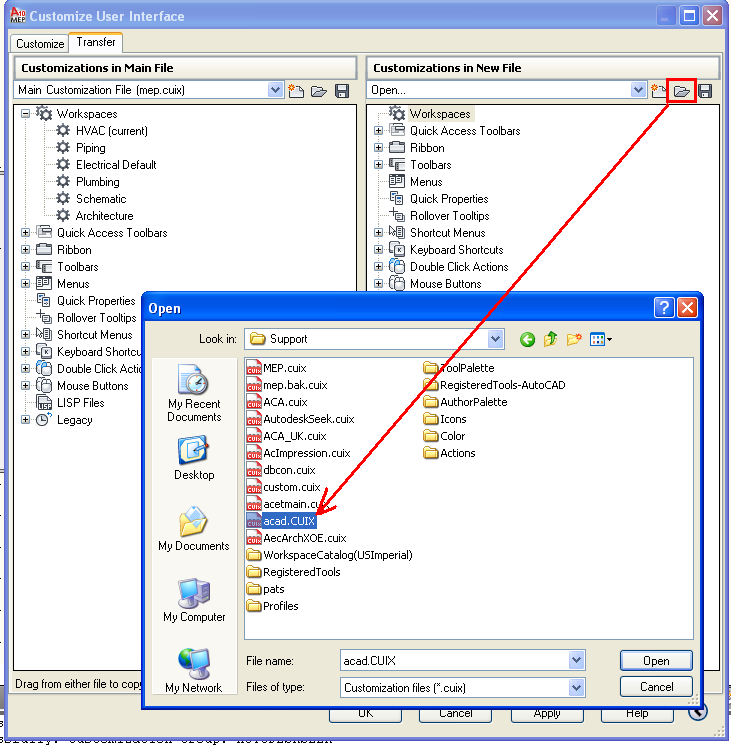 AutoCAD CUIx 1